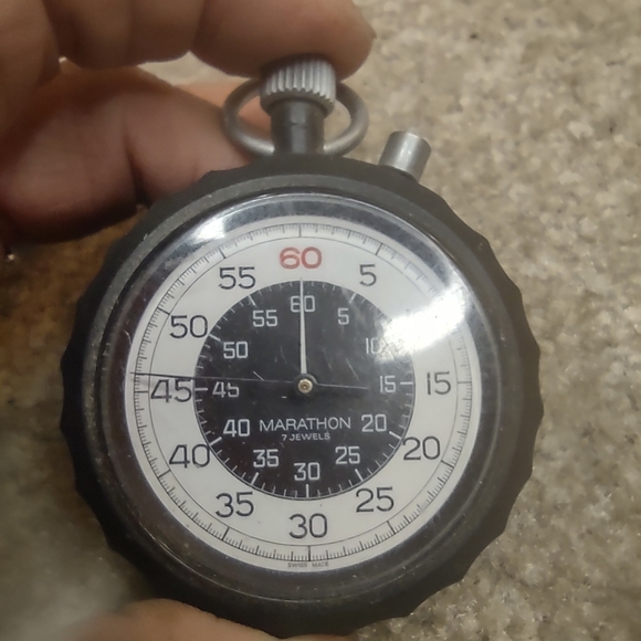 Marathon 7 jewels Swiss stopwatch military item - Picture 6 of 12